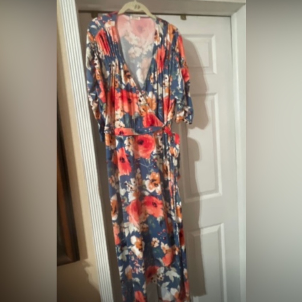 New Kiyonna Meadow dreams Floral Maxi Dress size 2X 🌸🌹🌺🌷 - Picture 8 of 8